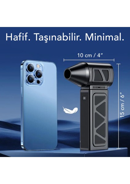 Turbo Üfleyici Fan - Yüksek Hava Üfleyici Mangal Barbekü Fanı Elektrikli Hava Kompresörü 130.000 Rpm
