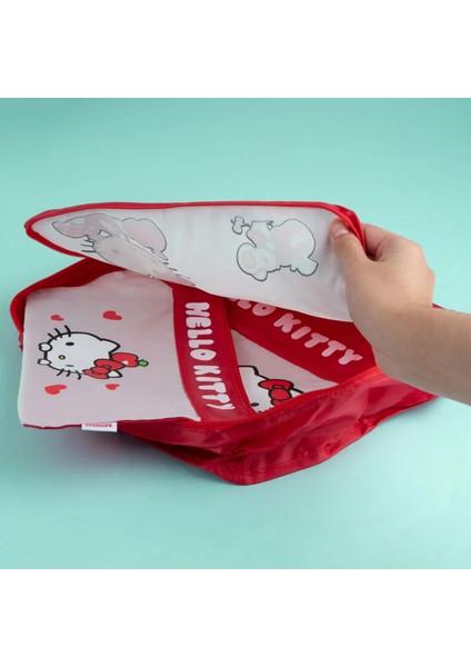 Hello Kity Lisanslı Elma Koleksiyonu Seyahat Çantası (3 Adet) modelleri