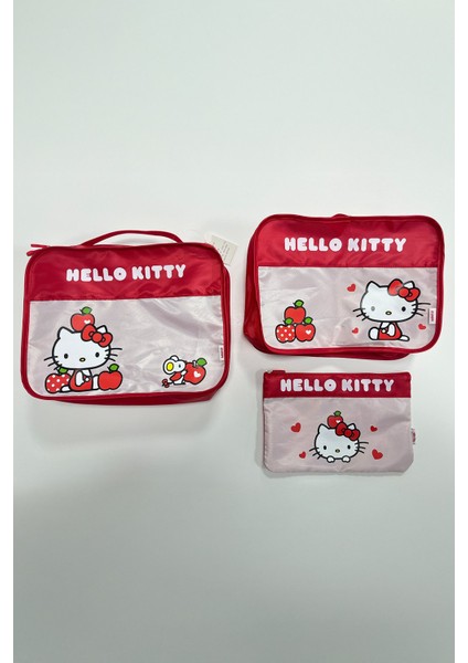 Hello Kity Lisanslı Elma Koleksiyonu Seyahat Çantası (3 Adet) indirimleri