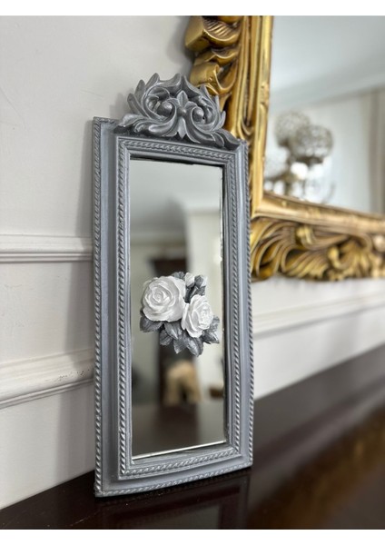 Aynalı Gül Detaylı Tasarım Tablo 50CM