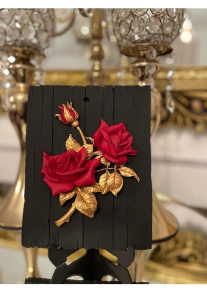 Gül Detaylı Sevgiler Günü Özel Tasarım Masa Duvar Tablosu fiyatları