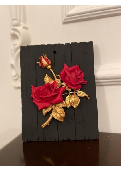 Gül Detaylı Sevgiler Günü Özel Tasarım Masa Duvar Tablosu fırsatları