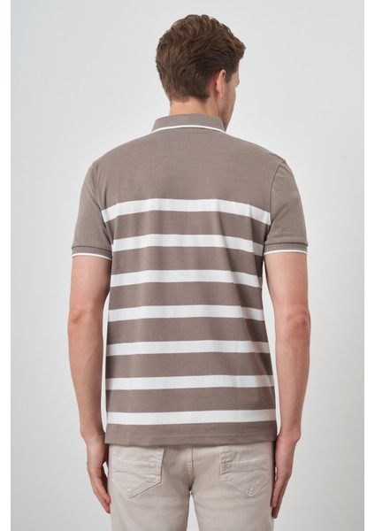 Erkek Vizon Trend Rınger Polo Yaka T-Shirt indirimleri