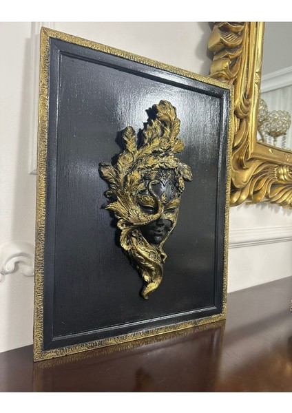 Maske Tablo Dekoratif Duvar Tablo Mask 44X33CM