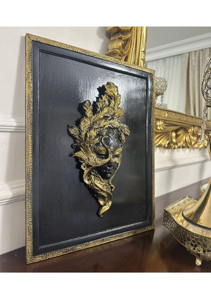 Maske Tablo Dekoratif Duvar Tablo Mask 44X33CM modelleri