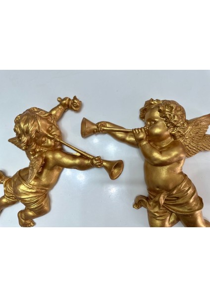 Duvar Süsü Ikili Melek Figürü