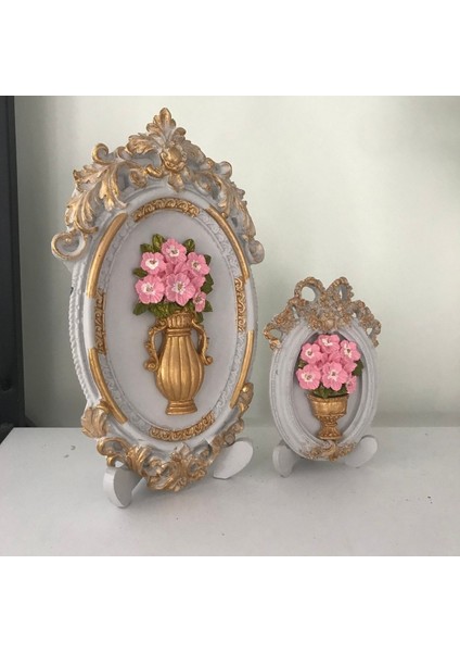 Dekoratif Aksesuar .çiçekli Masa , Duvar Tablosu 2 Li Set fiyatları