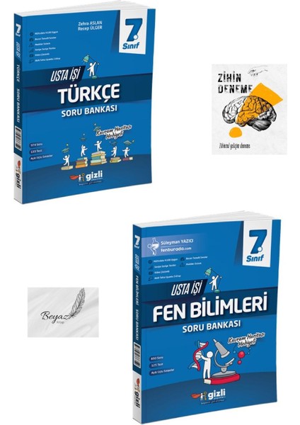 Gizli 7.sınıf Usta Işi Türkçe Fen Bilimleri Soru Bankası Zihin Deneme