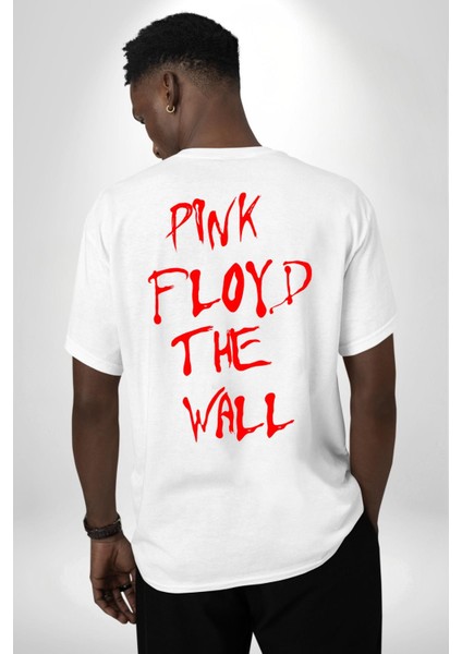 Pink Floyd The Wall Beyaz Oversize Kadın Erkek Ön ve Sırt Baskılı Tişört fırsatları