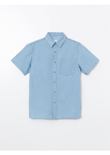 Yeni Sezon Regular Fit Kisa Kollu Erkek Jean Gomlek - S5KA58Z8 indirimleri