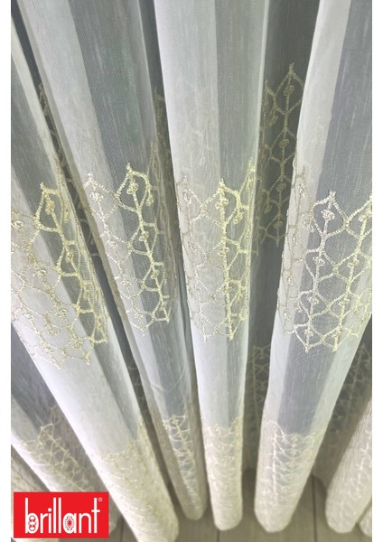 Gold Ottoman 1/2,5 Normal Pileli Ütü Istemez Kırışmaz 3 Sıra Işlemeli Tül Perde modelleri