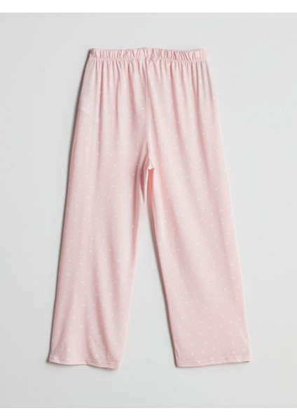 Yeni Sezon Beli Lastikli Puantiyeli Kadin Pijama Alti - S5H975Z8