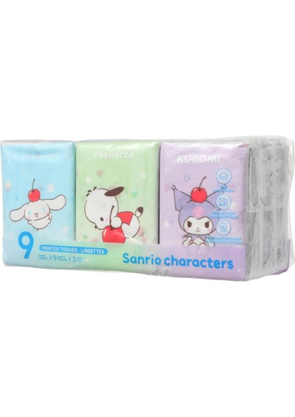 Sanrio Renkli Yaz Serisi Baskılı Kağıt Mendil 9Yp. (9'lu Paket) indirimleri