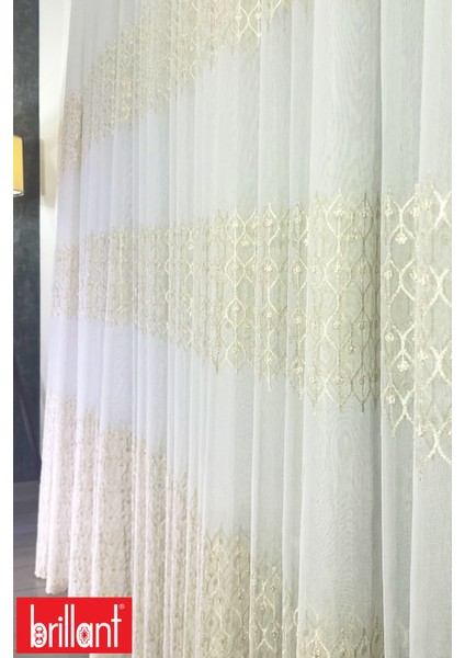 Gold Ottoman 1/2,5 Normal Pileli Ütü Istemez Kırışmaz 3 Sıra Işlemeli Tül Perde fırsatları