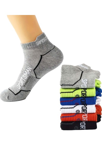 6 Çift Nefes Alabilen Ter Emici Koşu Futbol Fitness Antrenman Için Erkek Kısa Spor Çorap modelleri
