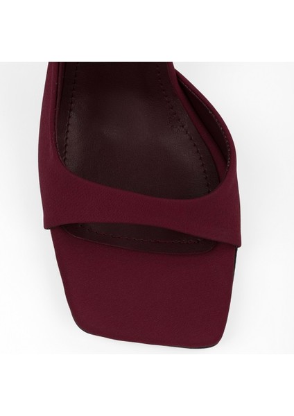 Kadın Sassy Bordo Saten Topuklu Ayakkabı fiyatları