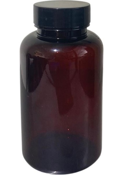 200 ml Kahverengi Tablet Şişesi Siyah Kapak, 12 Adet, Tablet Şişesi, Ecza Şişesi, Kozmetik Şişe