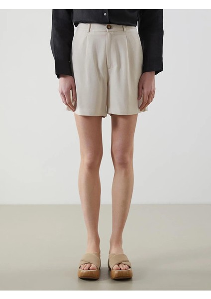 Lcw Vision Standart Fit Keten Karışımlı Kadın Şort (S5) fiyatları