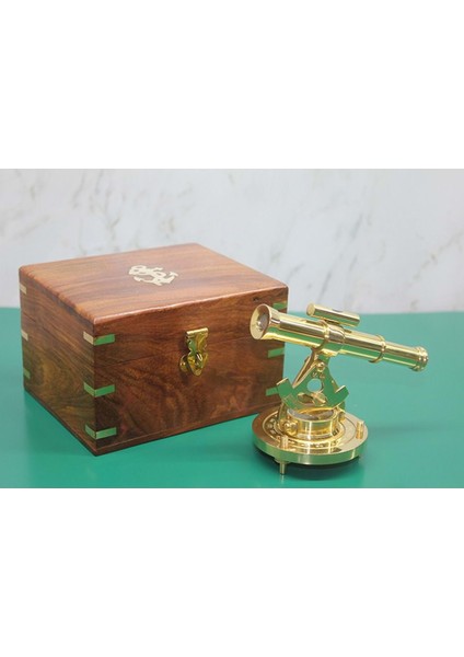 Ahşap Kutulu Pusulalı Dürbün 9*14 cm