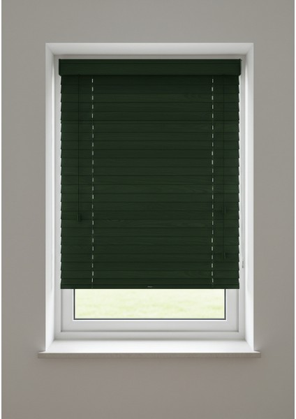 Yeşil Truwood Serisi (TRU135) Ahşap Jaluzi Perde Yeşil Rengi 50 mm fiyatları