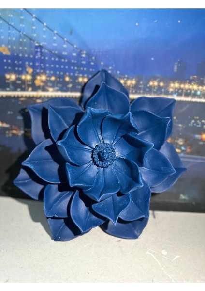 Lotus Mavi Çiçek Büyük 30 cm