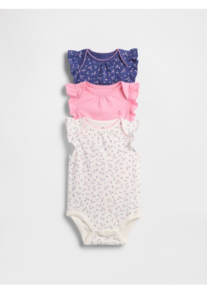 Bebek Lacivert First Favorites Organik Pamuk 3'lü Bodysuit Seti