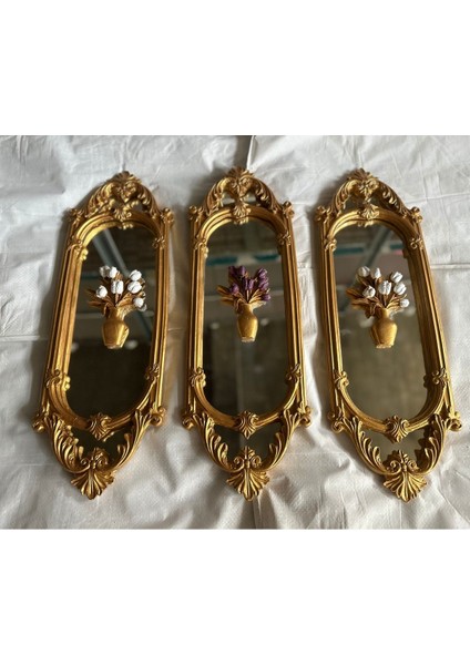 Büyük Duvar Aynası Özel Tasarım 3lü Set 70CM
