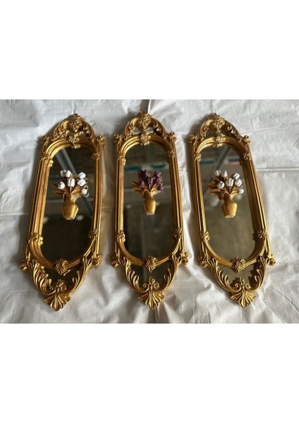 Büyük Duvar Aynası Özel Tasarım 3lü Set 70CM fiyatları