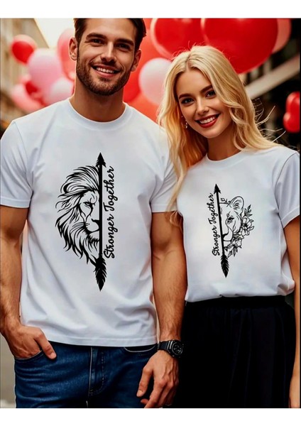 By Gg Design Nakış Baskılı Sevgili & Eş Tshırt