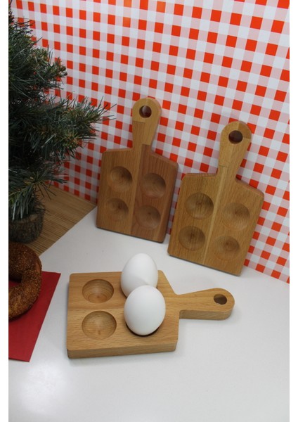 4'lü Ahşap Yumurtalık Yuvarlak Saplı Sofra Sunumu (3'lü Set) fiyatları