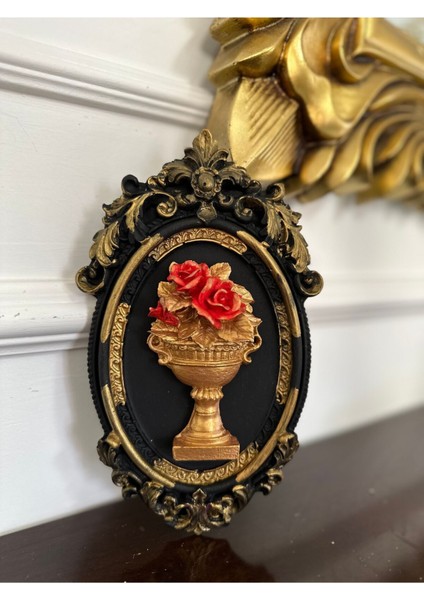 Siyah Tablo Çiçekli Duvar Dekor