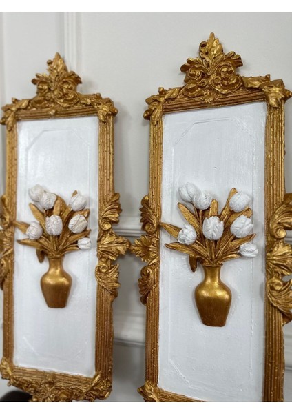 Çerçeveli Çiçekli Tablo 2 Li Set Büyük Boy 46 cm fırsatları