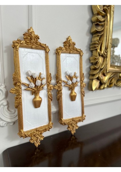 Çerçeveli Çiçekli Tablo 2 Li Set Büyük Boy 46 cm indirimleri