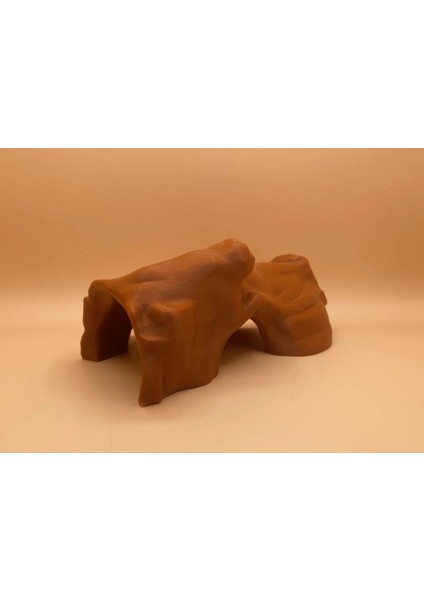 Sürüngenler Için Ağaç Kabuğu Saklanma Alanı | Kertenkele & Yılanlara 3D Teraryum Tünel Dekor