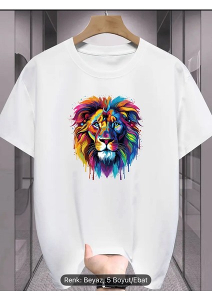 Premium Kalite Oversize Aslan Baskılı T-Shirt fiyatları