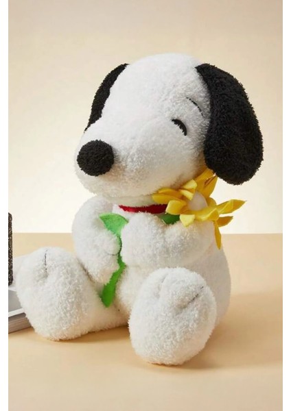 Snoopy Lisanslı Çiçekli Peluş Oyuncak (30CM)