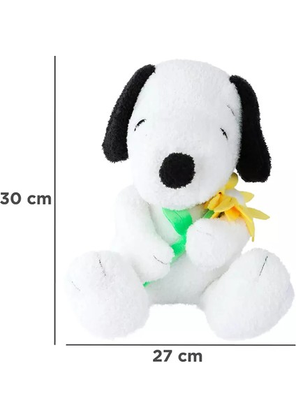 Snoopy Lisanslı Çiçekli Peluş Oyuncak (30CM)