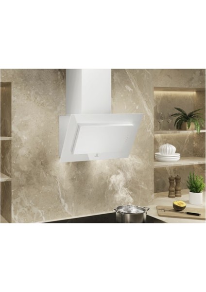 -LFV326W 60 cm Beyaz Cam Duvar Tipi Ankastre Davlumbaz