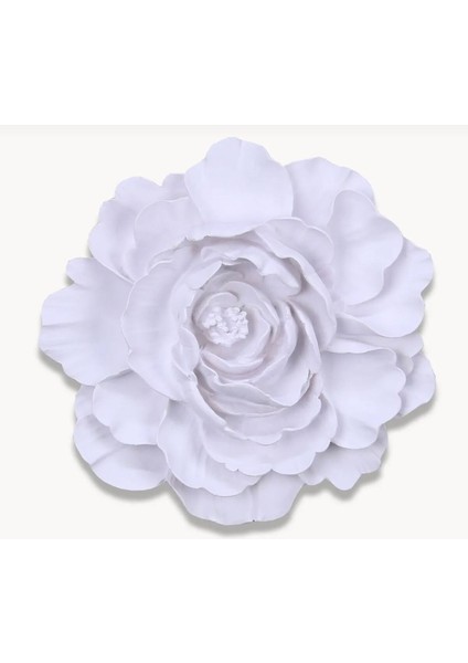 Lotus Dekoratif Duvar Masa Çiçeği Beyaz