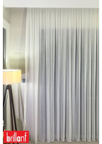 Parlak Çizgili 1/2,5 Normal Pileli Ütü Istemez Kırışmaz Düz Çizgili Tül Perde modelleri