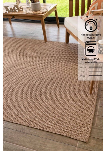 Naturel Jüt, Dokulove Örgü Modern Soft Tuşeli Sisal Jut Örme Dokuma Mekan Salon Oda Halısı