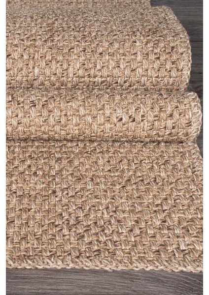 Naturel Jüt, Dokulove Örgü Modern Soft Tuşeli Sisal Jut Örme Dokuma Mekan Salon Oda Halısı