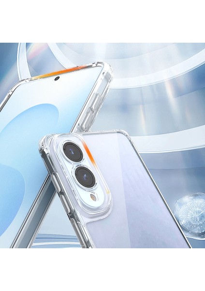 Galaxy S25 Edge Kılıf Airbagli Takılabilir Askı Aparatlı F10T Snap Silikon Kapak - Şeffaf