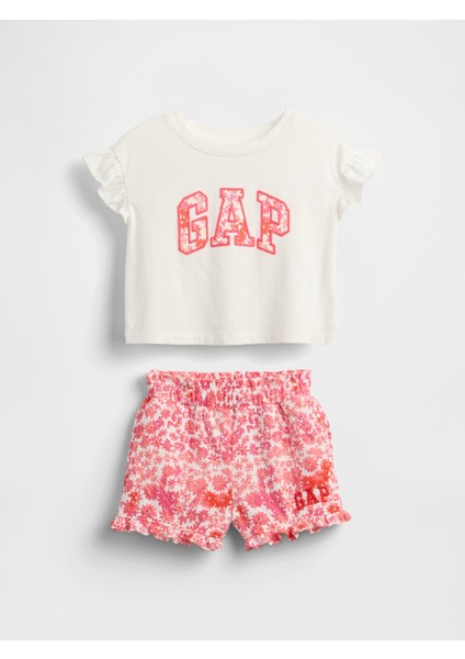 Kız Bebek Kırmızı Bebek & Küçük Çocuk Logo Outfit Set fırsatları