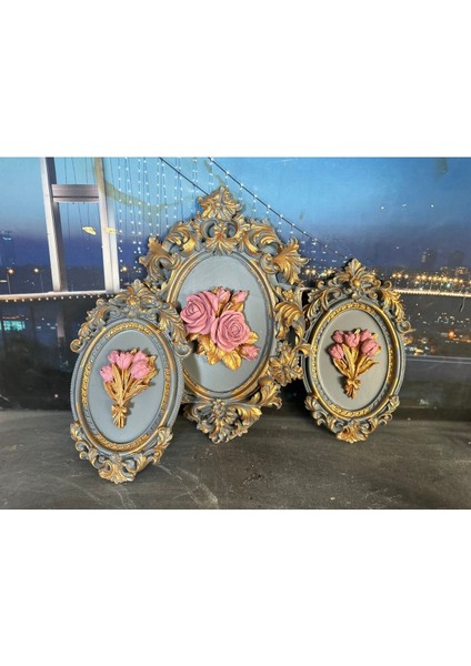 Çiçekli Duvar Tablo Anahtarlık ve Tablo 4lü Set fırsatları