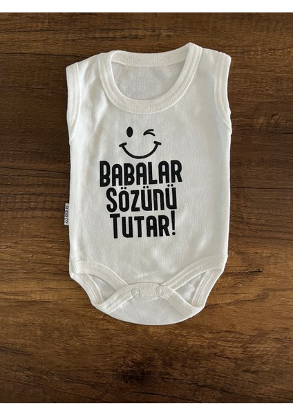 1 Adet Kolsuz Kız Erkek Bebek Badi Body Zıbın Alttan Çıtçıtlı Yenidoğan Babalar Sözünü Tutar
