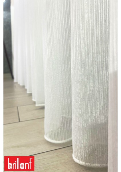 Parlak Çizgili 1/2,5 Normal Pileli Ütü Istemez Kırışmaz Düz Çizgili Tül Perde indirimleri