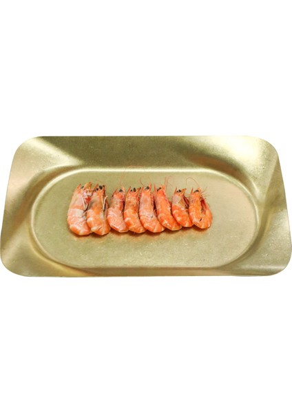 Açık Büfe Retro Sunum Tabağı Altın 40*24 cm