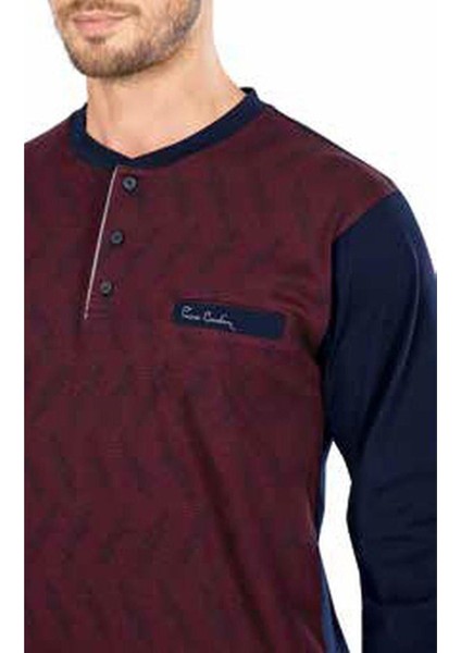 Erkek Uzun Kollu Jakarlı Özel Kutulu Pijama Takımı