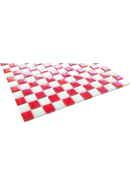 Mutfak Tezgah Arası, Havuz, Banyo, Sauna, Spa, Iç ve Dış Dekorasyonda Tüm Yüzeyler Için, 25X25mm. Milli Takımlar - Damalı, 31.5X31.5CM. Fileli Cam Mozaik. (10 File Karo = 1 M2 Fiyatıdır ) fiyatları